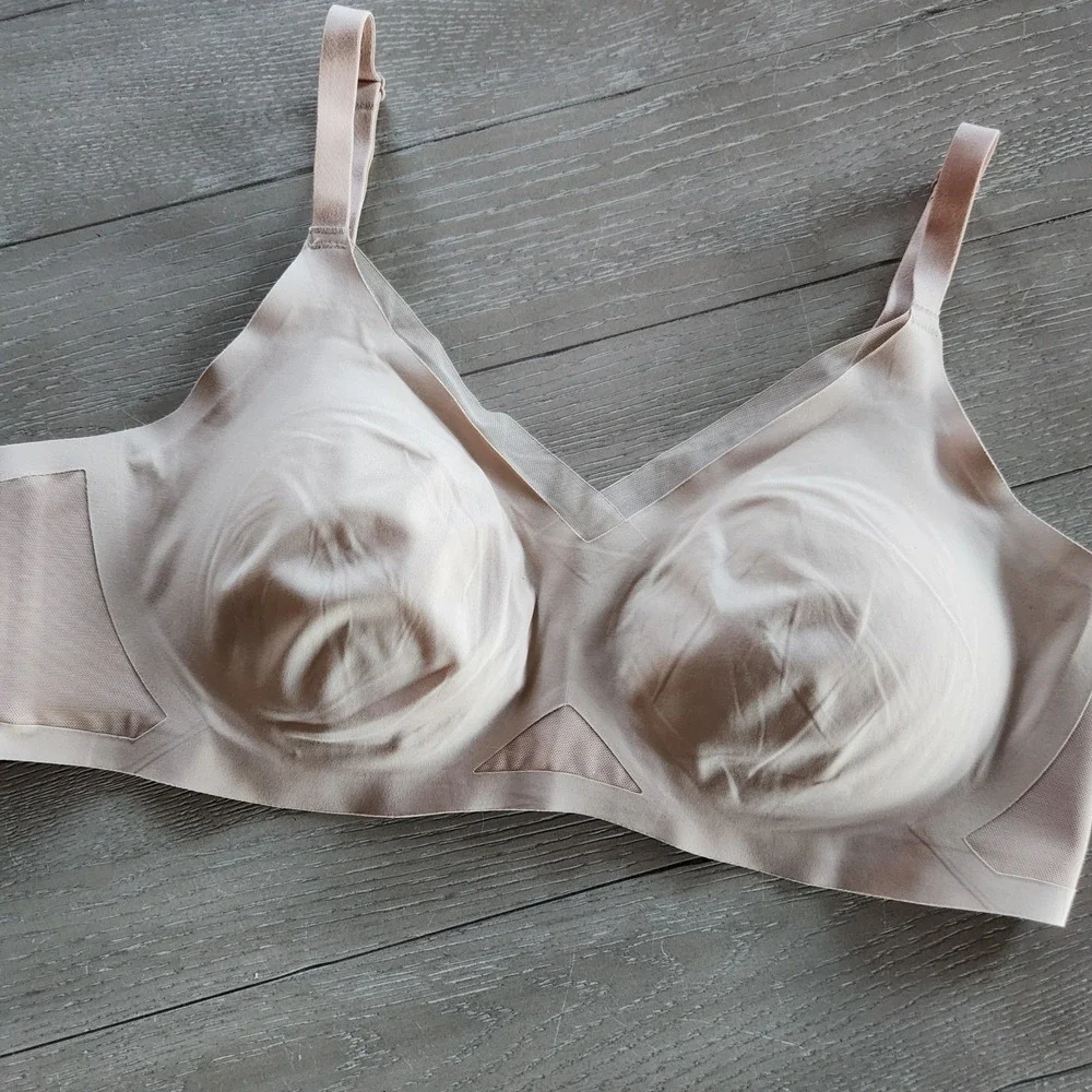 Honeylove CrossOver Bra‎ Sand / Beige Size XL Wireless
